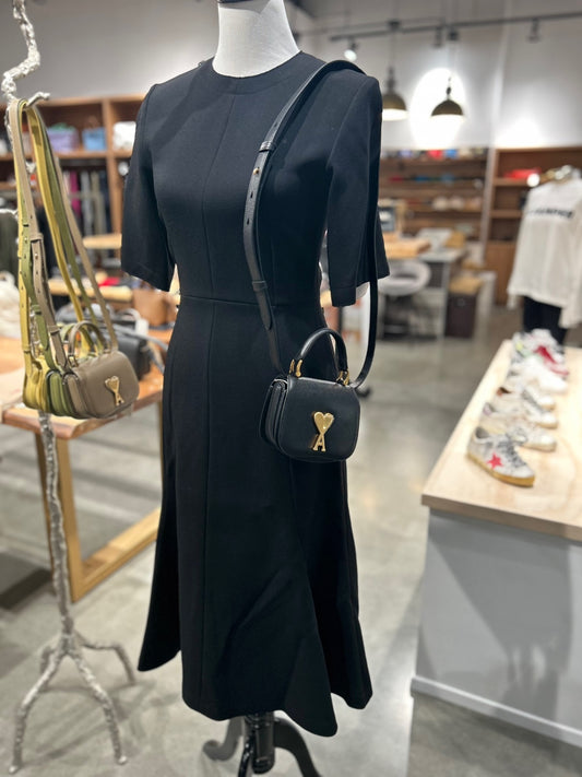 AMI Paris Wool Flare Midi Dress (FDR217.WV0045)