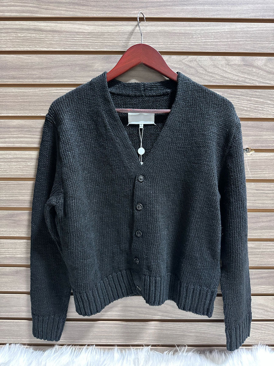 Maison Margiela Cropped V-Neck Knit Cardigan S51HP0017 (Women)