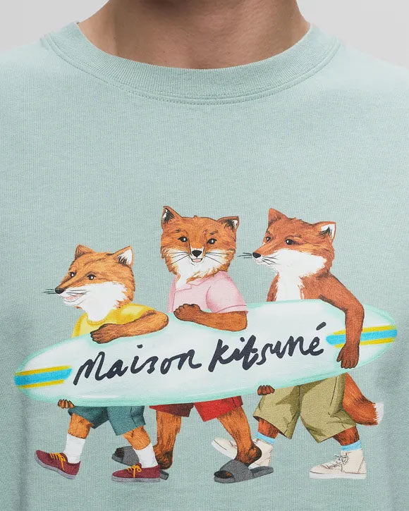 Maison Kitsuné Surfing Foxes Comfort T-Shirt (MM00120KJ0118)
