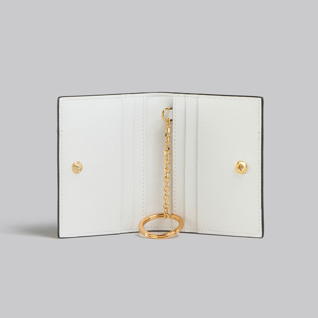 Marni Saffiano Leather Cardholder with Key Ring (PFMO0076U1)