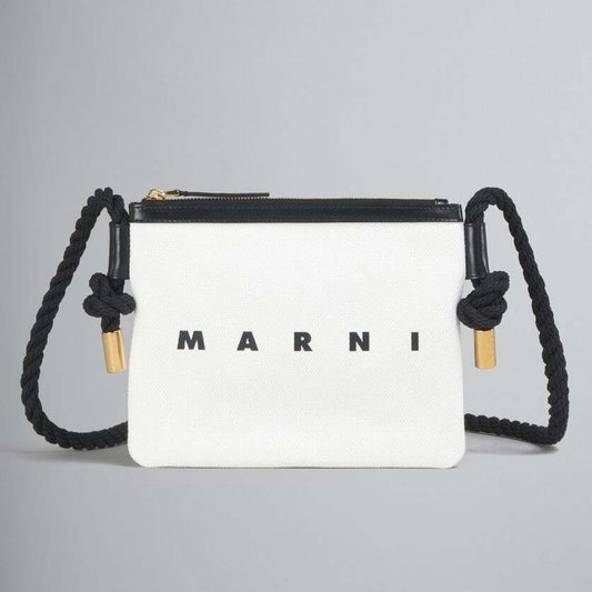 Marni Marcel Canvas Crossbody Bag (PHMO0011U4)