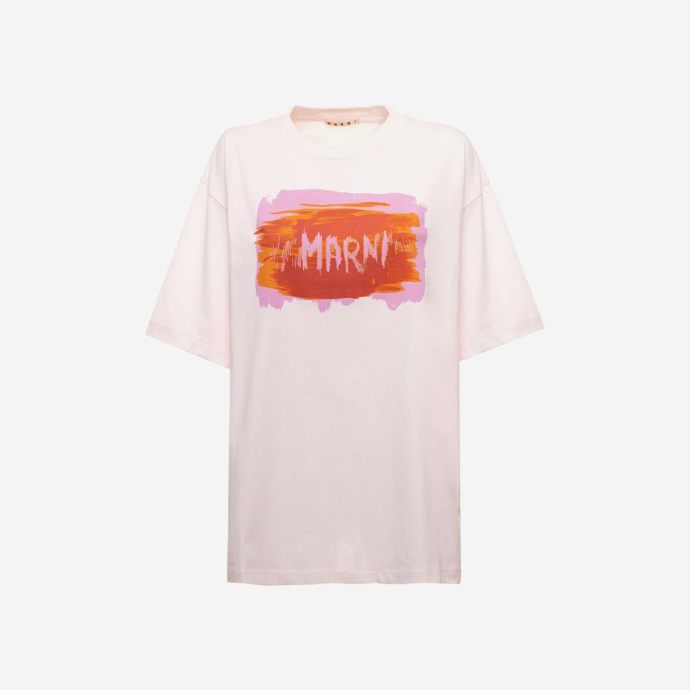 Marni Painted Logo Melange Cotton Jersey (THJET49EPI USCU64)