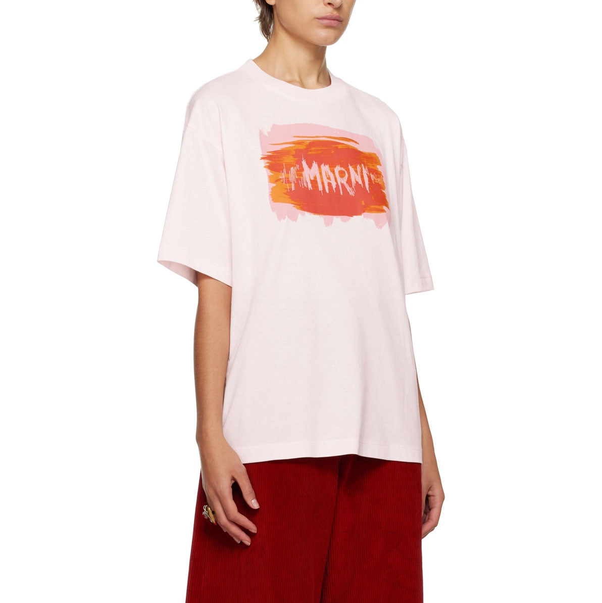 Marni Painted Logo Melange Cotton Jersey (THJET49EPI USCU64)