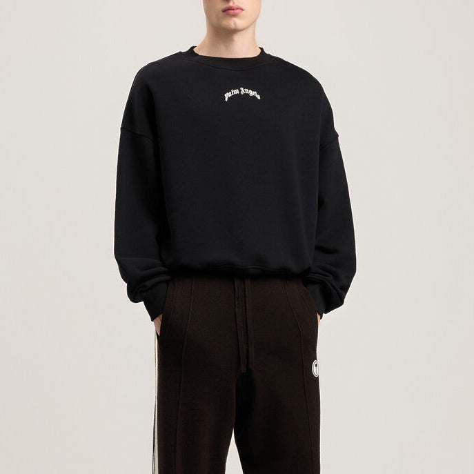 Palm Angels Back Curved Logo Loose Crew PMBA08JS26FLE004