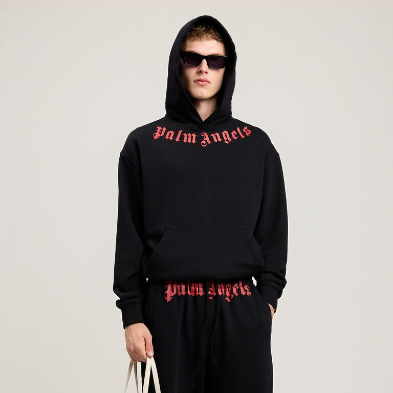 Palm Angels Neck Logo Regular Hoodie PMBB17DS26FLE007