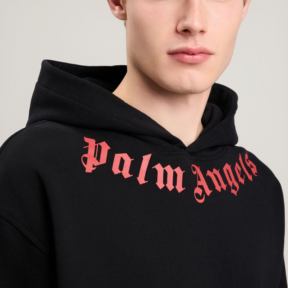 Palm Angels Neck Logo Regular Hoodie PMBB17DS26FLE007
