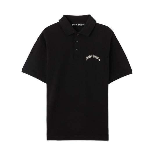 Palm Angels Back Curved Logo Polo S/S PMGB012S26FAB005