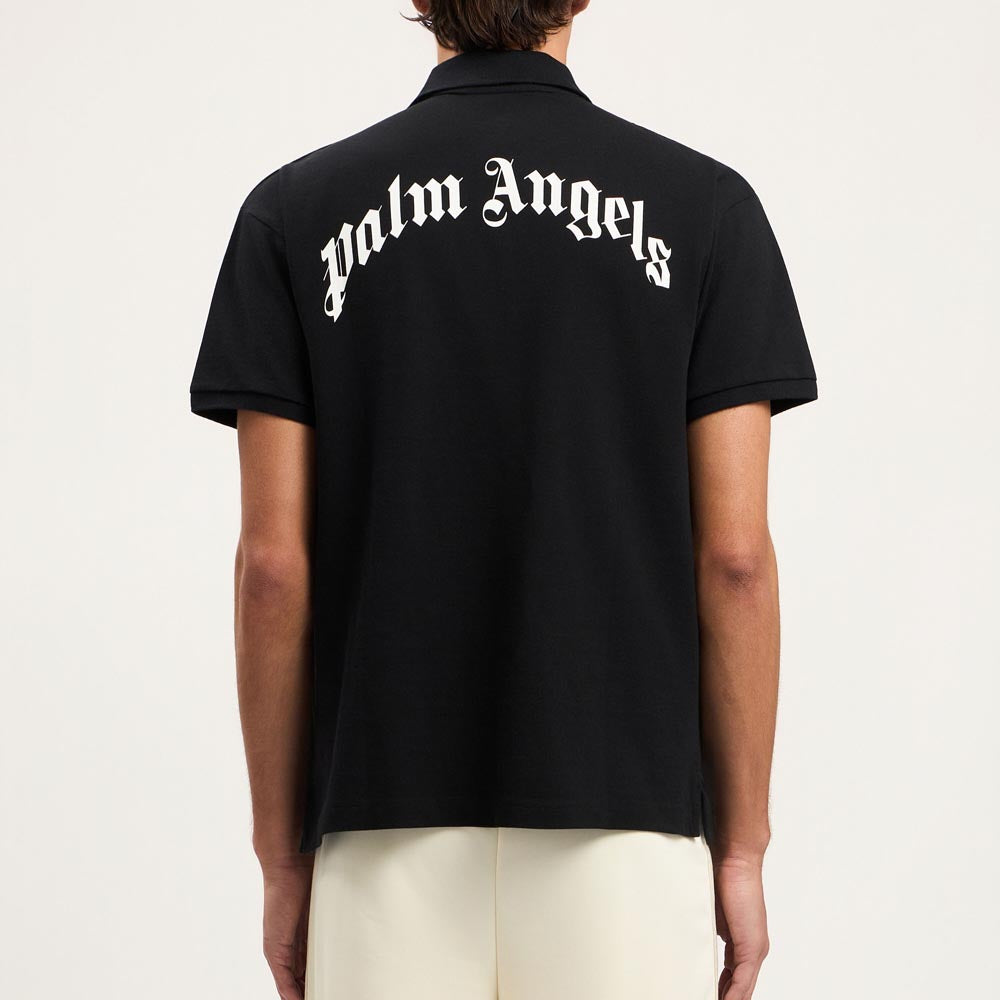 Palm Angels Back Curved Logo Polo S/S PMGB012S26FAB005
