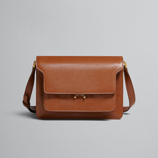 Marni Trunk Soft Medium Leather Shoulder Bag (SBMP0103U0)