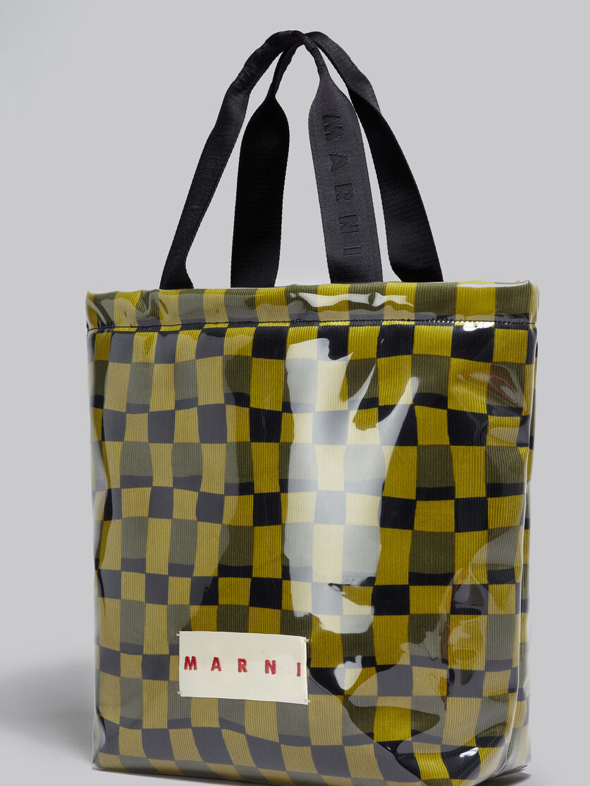 Marni Check TPU Coated Tote Bag (SHMQ0063U0)