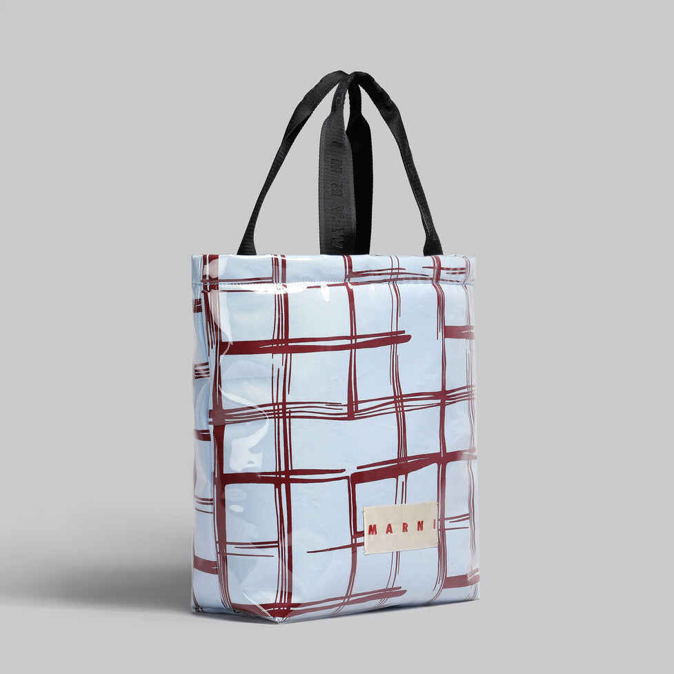 Marni Check TPU Coated Tote Bag (SHMQ0063U0)