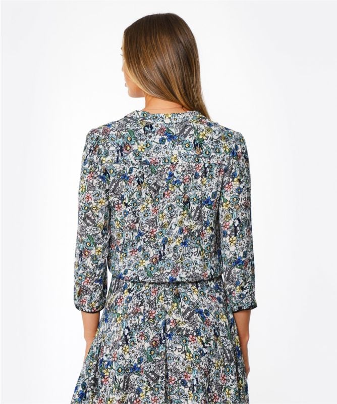 Zadig & Voltaire Raspail Crinkle Flower Skirt (SKCG0402F)