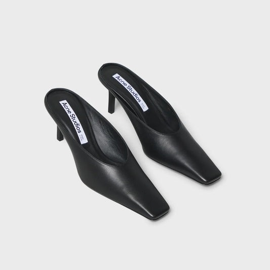 Acne Studios Leather Mule Heels (FN-WN-SHOE000600)