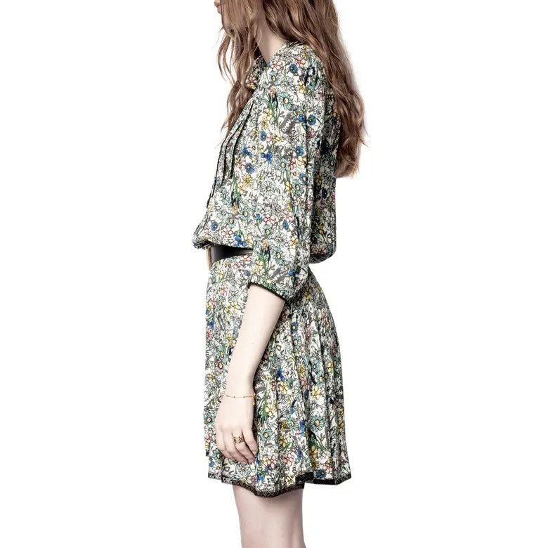 Zadig & Voltaire Raspail Crinkle Flower Skirt (SKCG0402F)