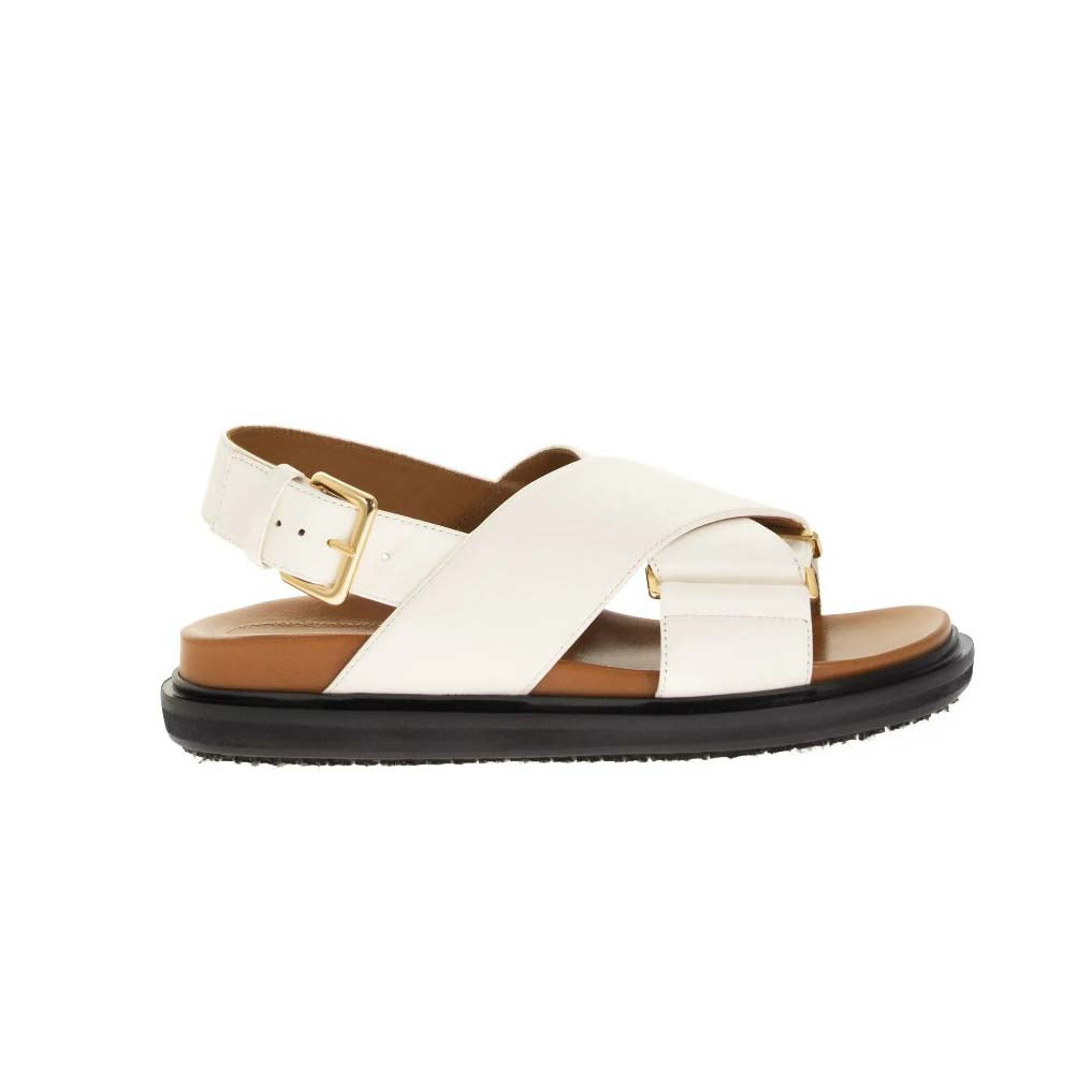 MARNI FUSSBETT CRISSCROSS LEATHER SANDALS (FBMS005201)