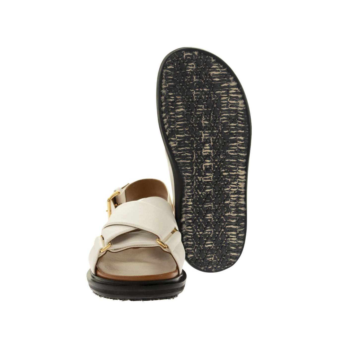 MARNI FUSSBETT CRISSCROSS LEATHER SANDALS (FBMS005201)