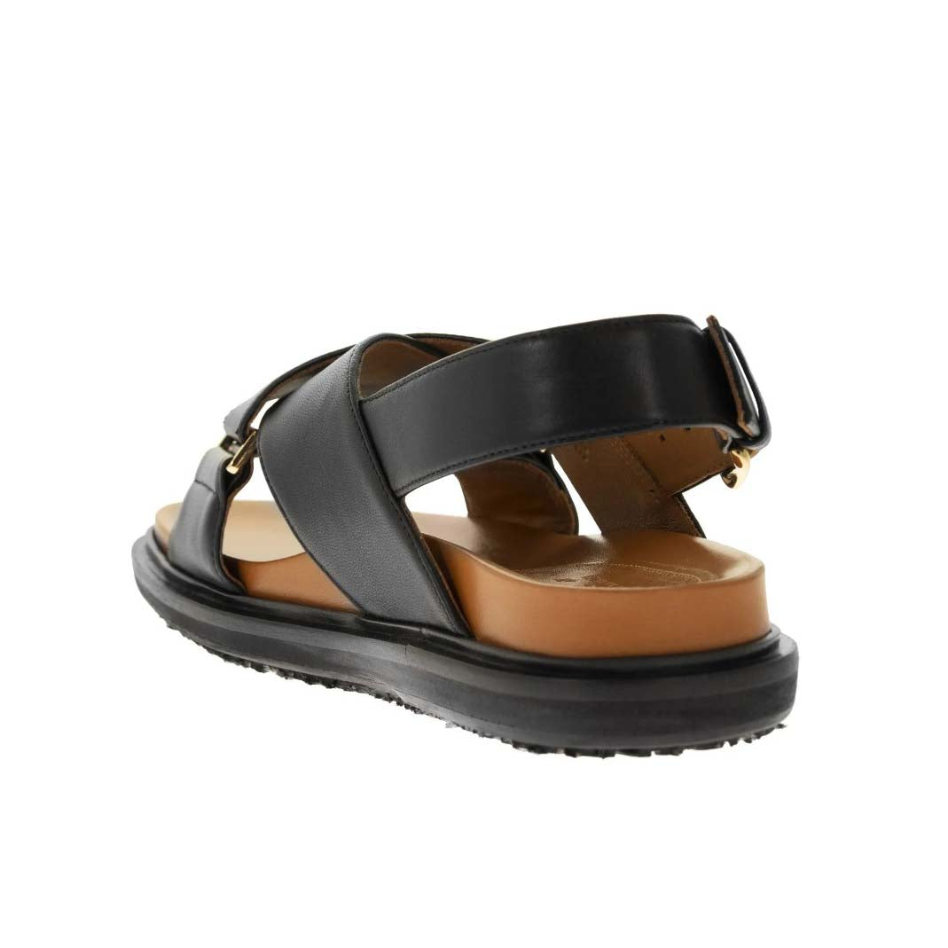 MARNI FUSSBETT CRISSCROSS LEATHER SANDALS (FBMS005201)