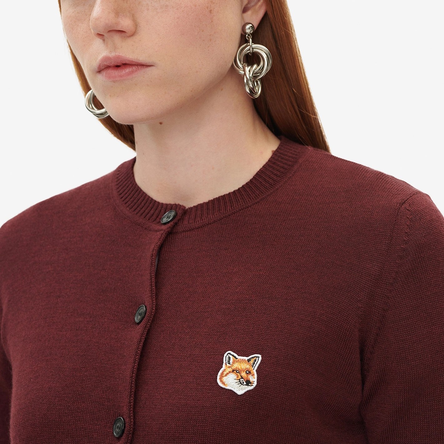 Maison Kitsuné Fox Head Patch Cardigan (JW00508KT1036)