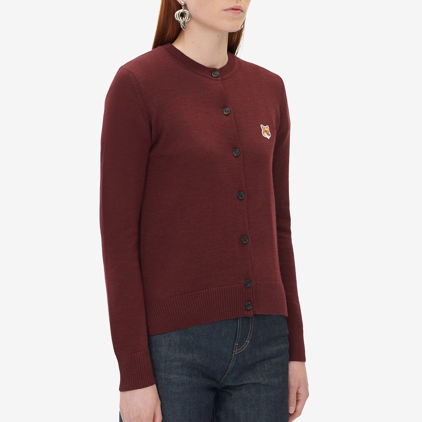 Maison Kitsuné Fox Head Patch Cardigan (JW00508KT1036)