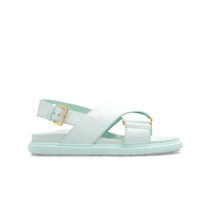 Marni Fussbett Leather Cross-Strap Sandals (FBMS005201 P3614)