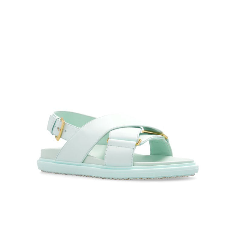 Marni Fussbett Leather Cross-Strap Sandals (FBMS005201 P3614)