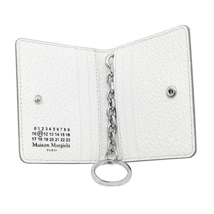 Maison Margiela Four Stitches Card Holder with Key Ring (S56UI0128 P4455)