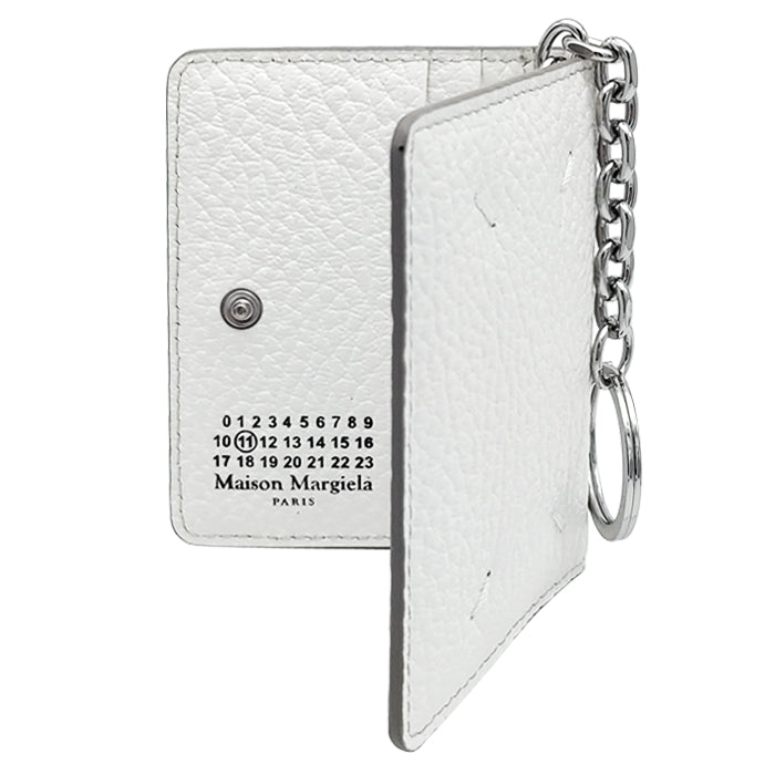 Maison Margiela Four Stitches Card Holder with Key Ring (S56UI0128 P4455)