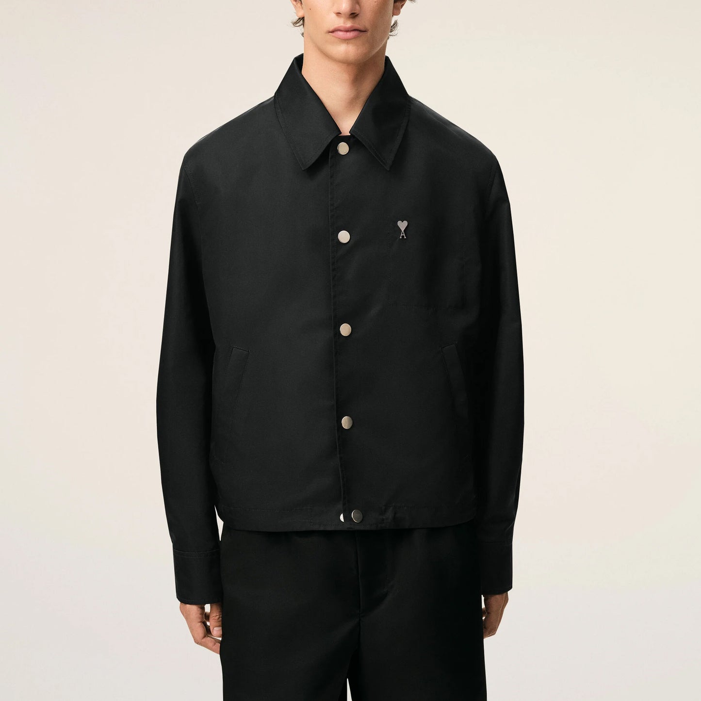 AMI Paris Buttoned Jacket with Ami de Coeur Stud UJK872.PA0037