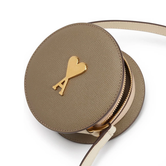 AMI Paris Round Crossbody Bag with Logo Hardware (ULL009.AL0036)