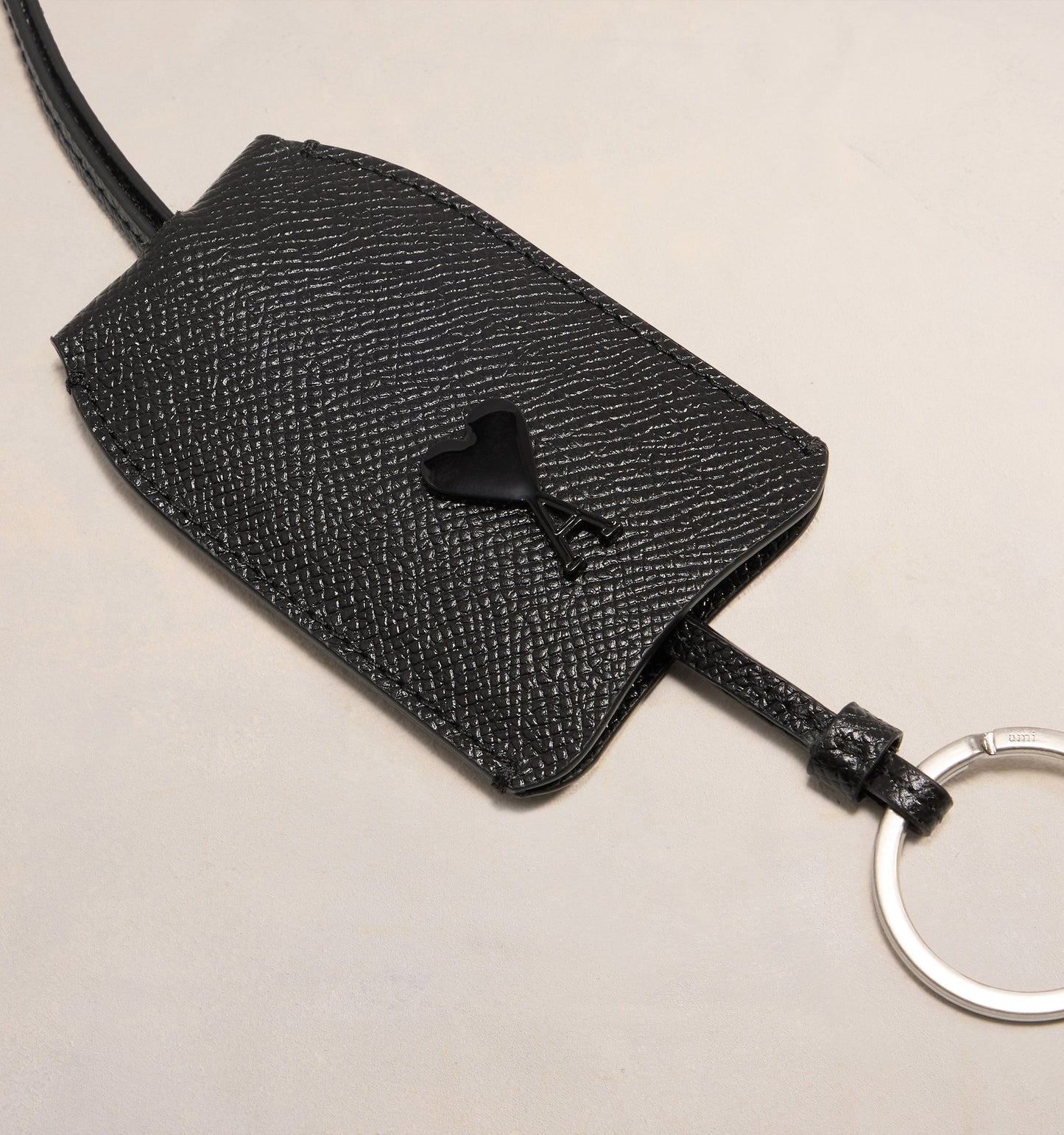 AMI Paris Leather Lanyard Key Holder (USL400.AL0036)