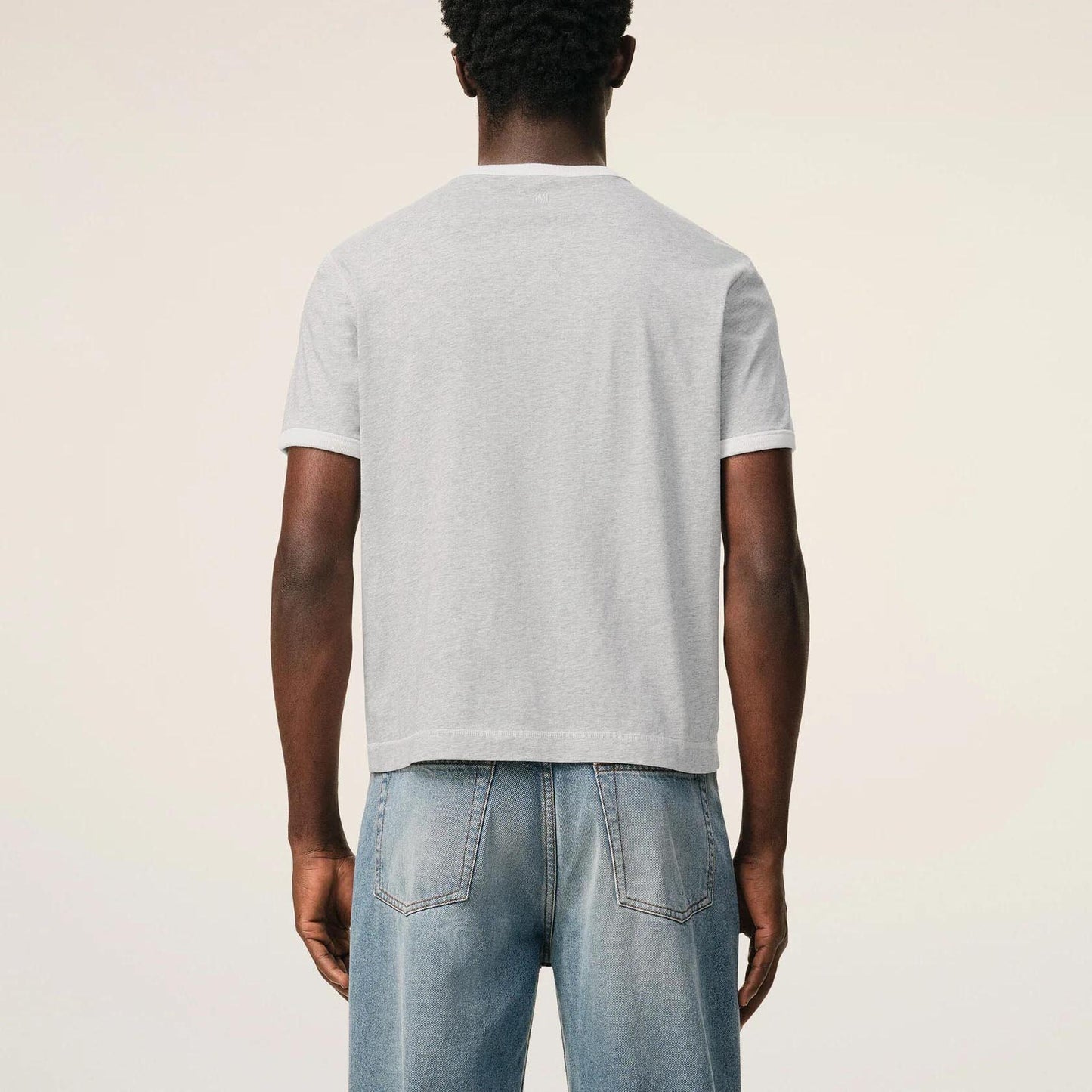 AMI Paris Short Sleeves Classic Fit Teeshirt With Ami Paris Knitted Patch UTS371.724