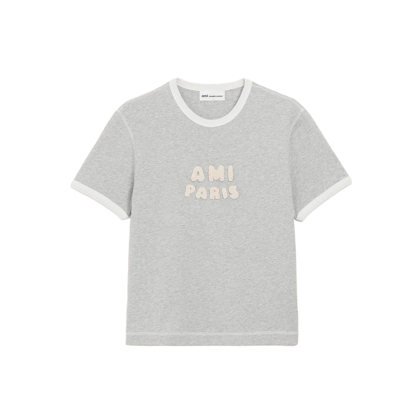 AMI Paris Short Sleeves Classic Fit Teeshirt With Ami Paris Knitted Patch UTS371.724