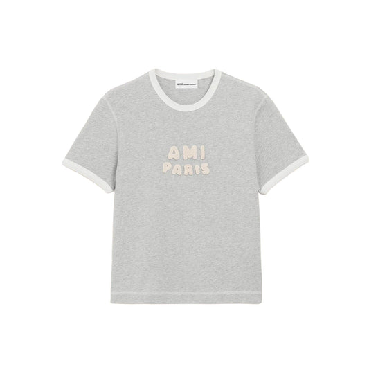 AMI Paris Short Sleeves Classic Fit Teeshirt With Ami Paris Knitted Patch UTS371.724