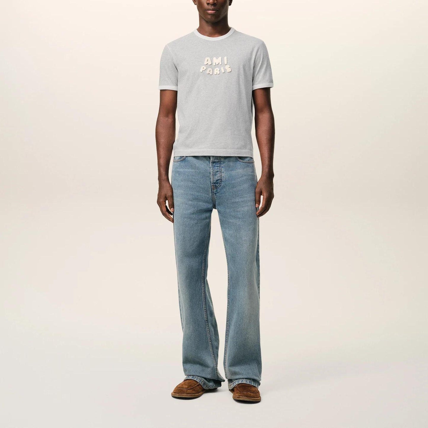 AMI Paris Short Sleeves Classic Fit Teeshirt With Ami Paris Knitted Patch UTS371.724
