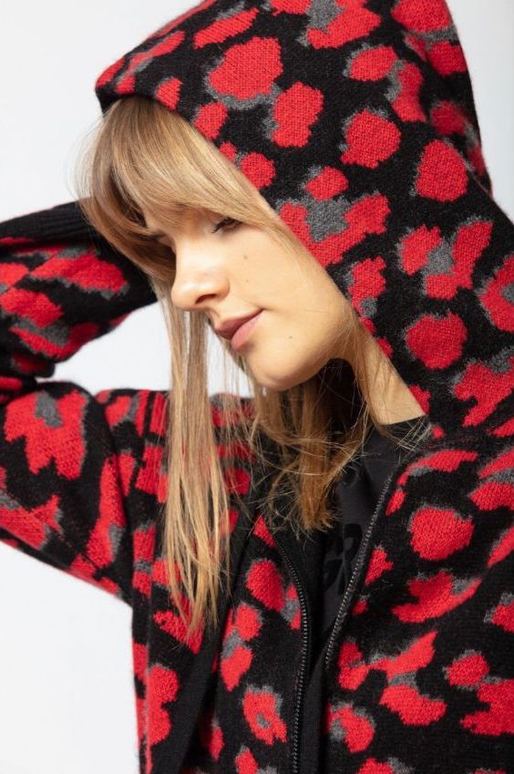 Zadig & Voltaire Lennox Leo Jacquard Hoodie (WHML2402F)