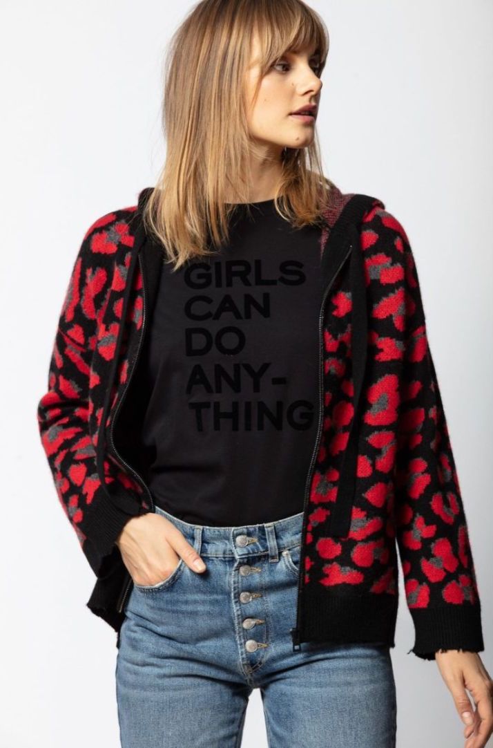 Zadig & Voltaire Lennox Leo Jacquard Hoodie (WHML2402F)