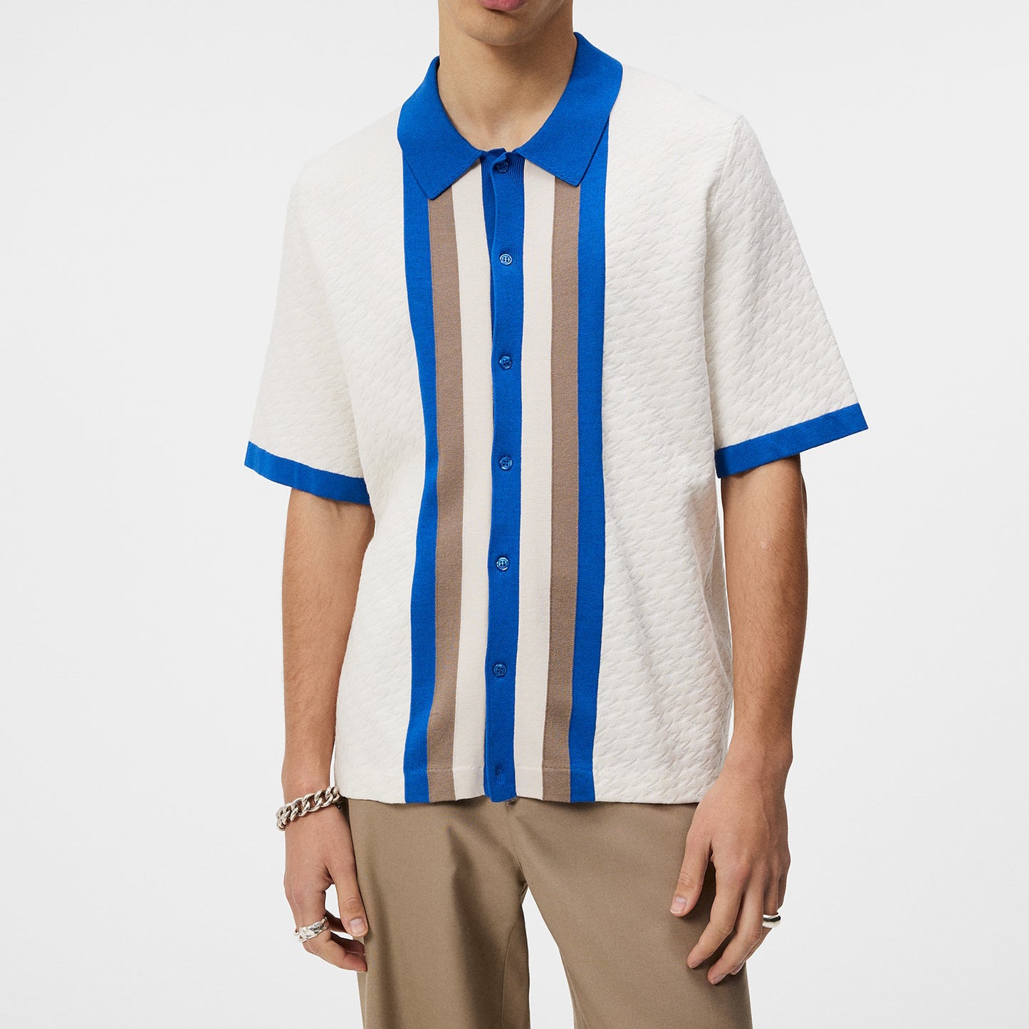 J.Lindeberg Rayan Jacquard Monogram Shirt (FMKW10426)