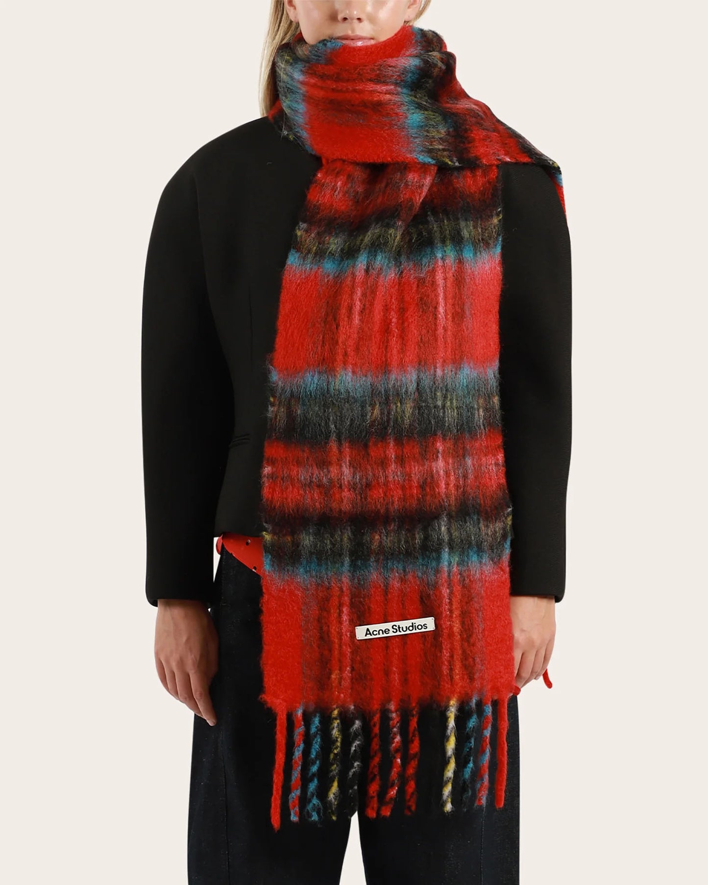 Acne Studios Mohair Check Scarf  (FN-UX-SCAR000458)