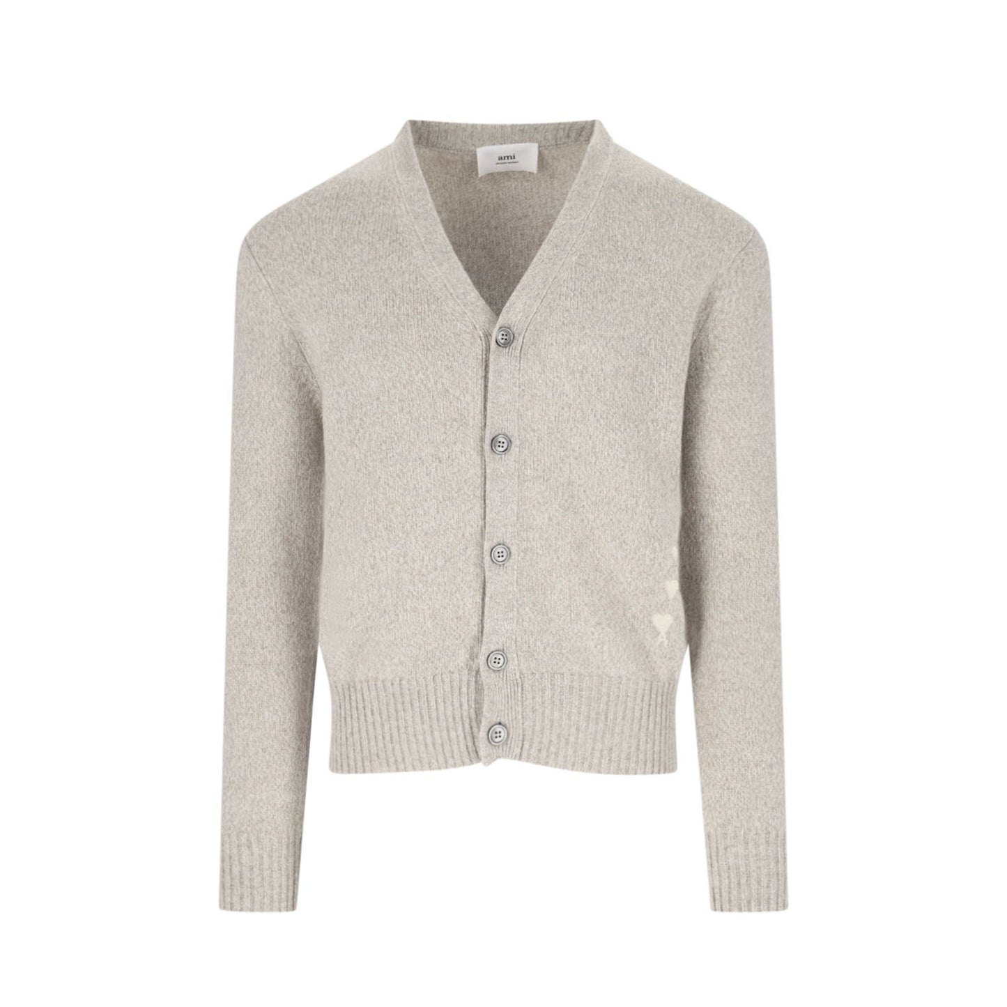 AMI Tonal Heart Logo Cardigan (HKC127.005)
