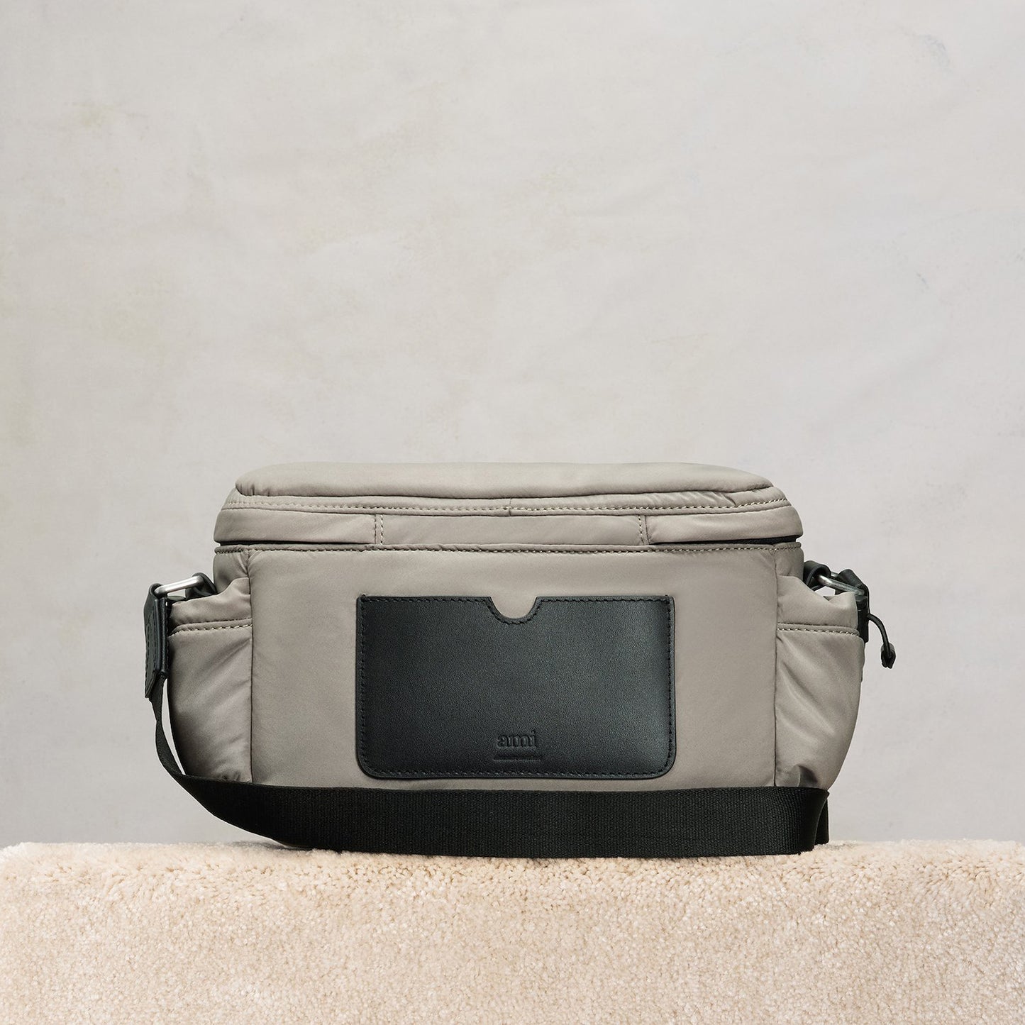 AMI Paris Technical Crossbody Bag with Buckle Straps (ULL183.AW0021)