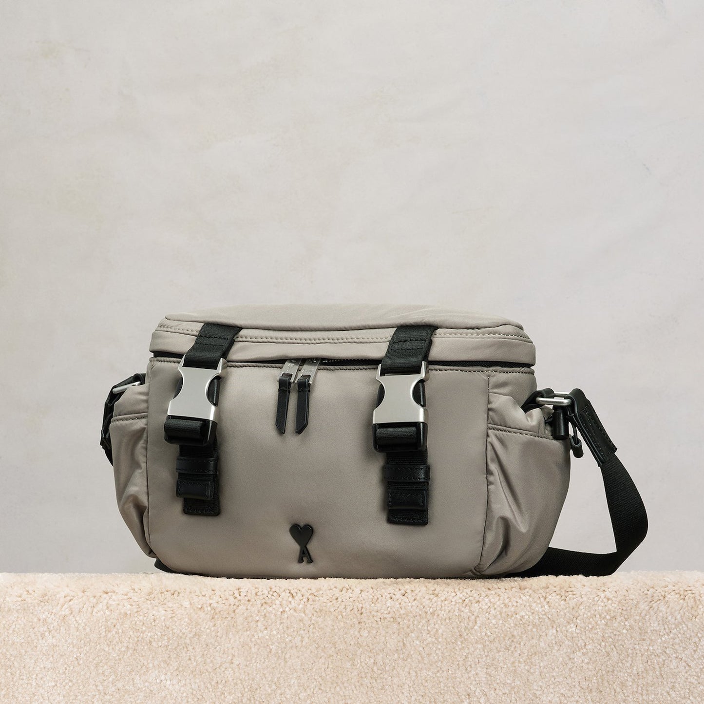 AMI Paris Technical Crossbody Bag with Buckle Straps (ULL183.AW0021)