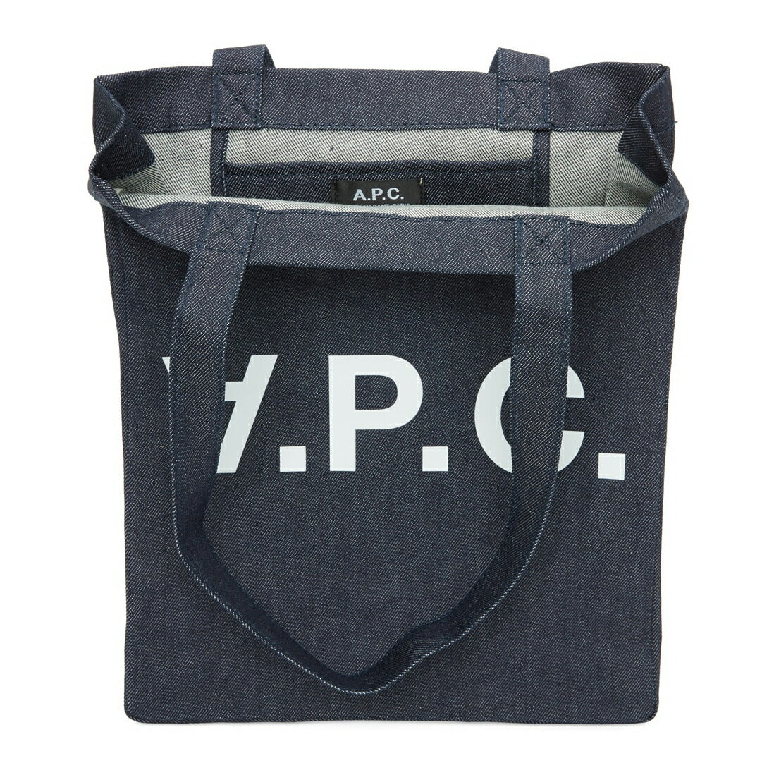 A.P.C. Denim Vertical Logo Tote (COCSX-M61445)