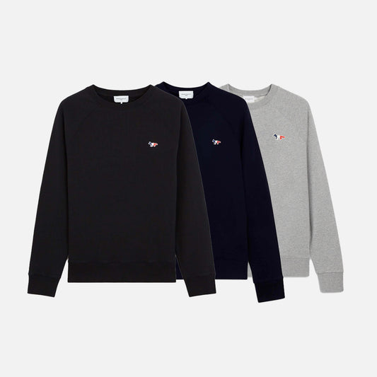 Maison Kitsuné Tricolor Fox Patch Clean Sweatshirt (FM00322KM0001)
