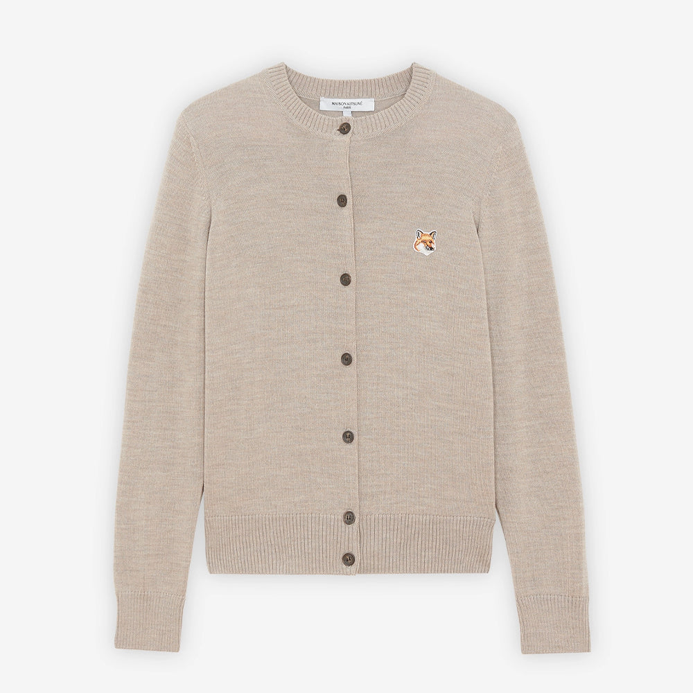 Maison Kitsuné Fox Head Patch Wool Cardigan (HW00521KT1036)