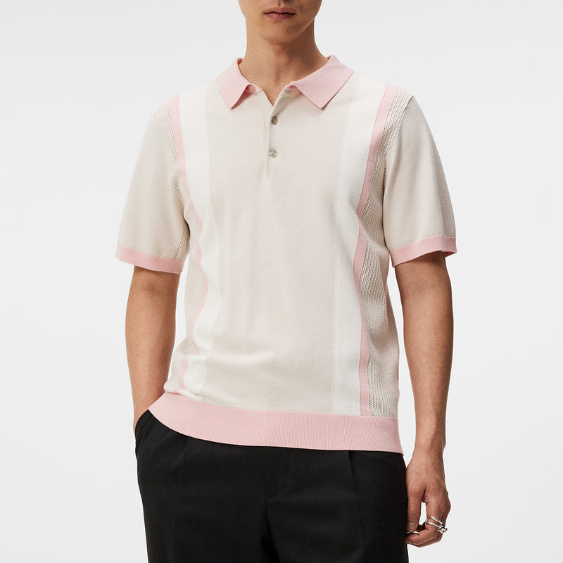 J.Lindeberg Reymond Stripe Polo Shirt (FMKW10427)