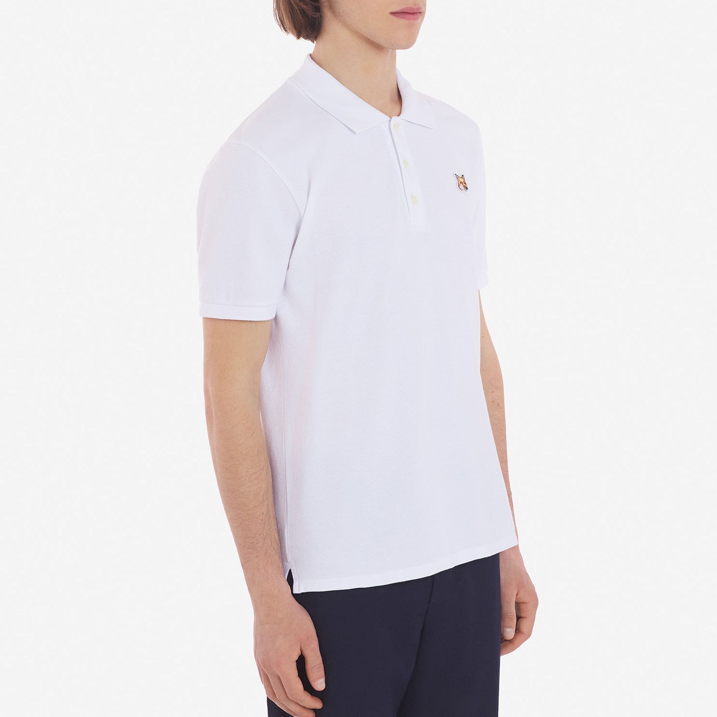 Maison Kitsuné Fox Head Patch Polo Shirt (FU00203KJ7007)