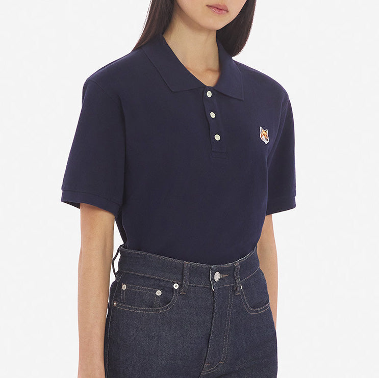 Maison Kitsuné Fox Head Patch Polo Shirt (FU00203KJ7007)