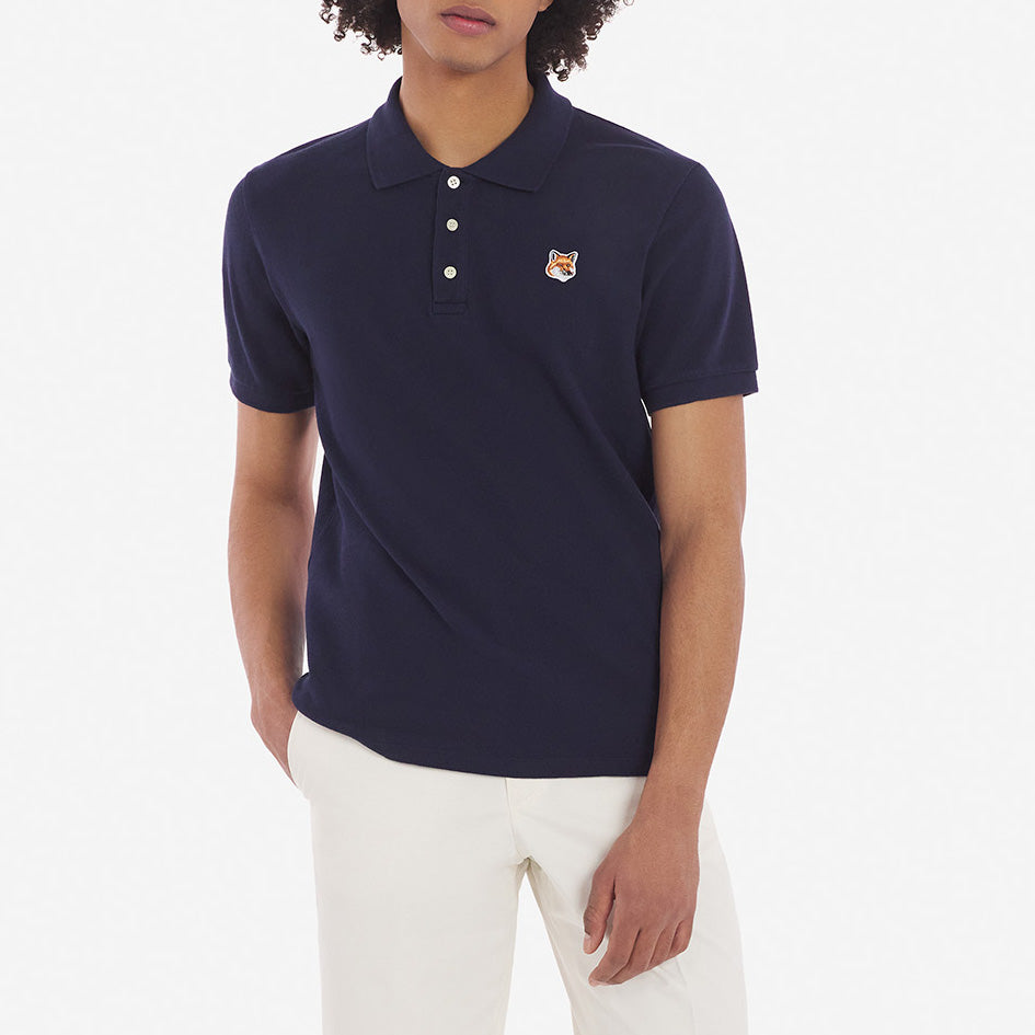 Maison Kitsuné Fox Head Patch Polo Shirt (FU00203KJ7007)