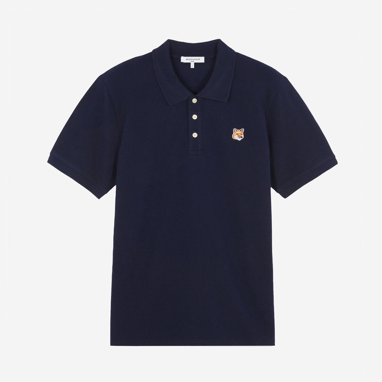 Maison Kitsuné Fox Head Patch Polo Shirt (FU00203KJ7007)