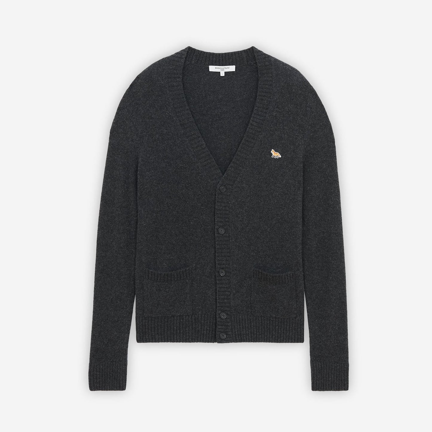 Maison Kitsuné Classic Fox Head V-Neck Cardigan (HM00501KT1006)